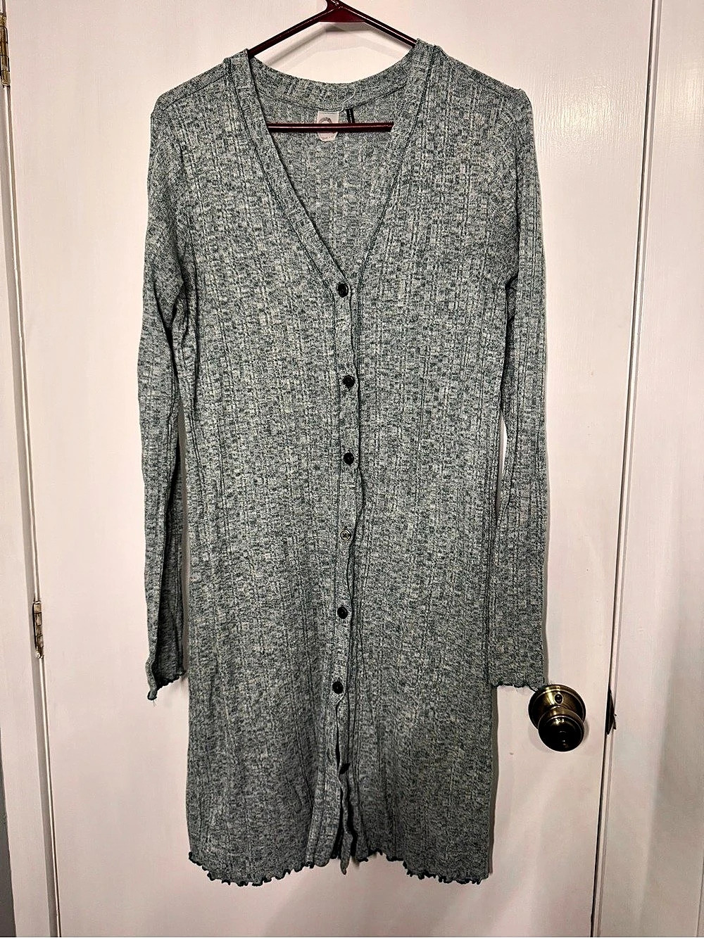 Anthropologie Green/Gray Cardigan Size Medium